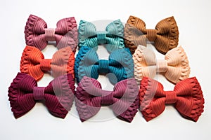 bow ties collection with different colors and textures
