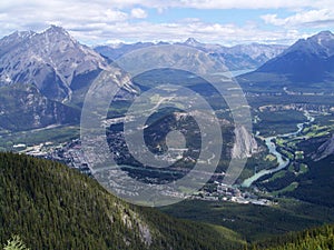 Bow valley and banff town photo