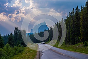 Bow valley parkway, castle mountain photo