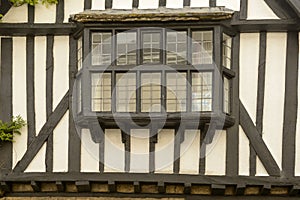 Bow window on wattle house, Sherborne