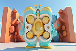 bowels Cute cartoon healthy human anatomy internal organ character set with brain lung intestine heart kidney liver and