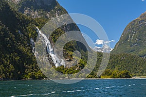 Bowen Falls in the New Zealand