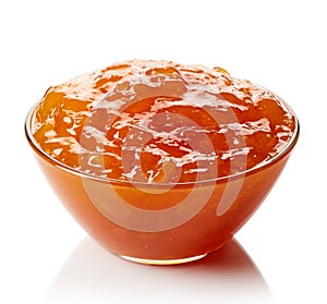 Bowl of apricot jam