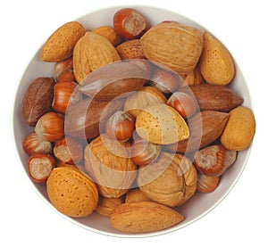 Bowl with assortment of nuts