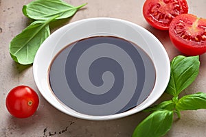 Bowl of balsamic vinegar