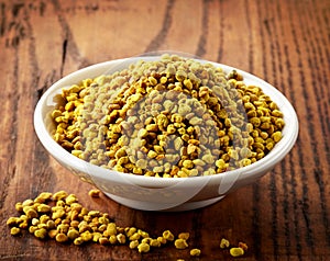 Bowl of bee pollen