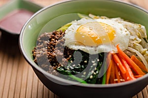 Bowl of Bibimbap Close Up