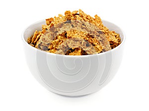 Bowl of bran flake cereal