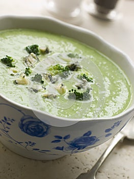 Bowl of Broccoli and Stilton Soup
