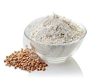 Bowl of buckwheat flour