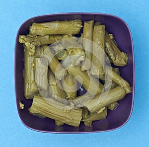 Bowl of Canned Asparagus
