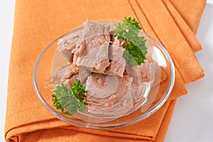 Bowl of canned tuna