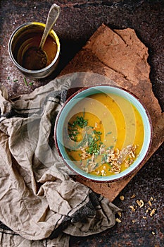 Bowl of carrot soup