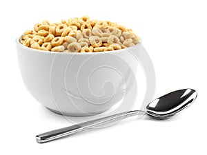 Bowl of cereal with spoon