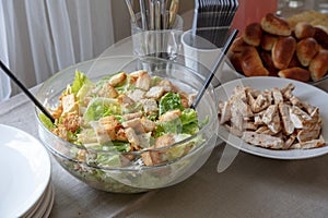 Bowl of cesar salad