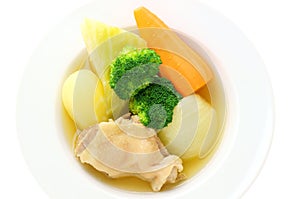 Bowl of chcken pot-au-feu