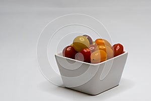 Bowl with Cherry Tomato. Isolated