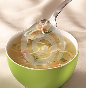 Bowl of chiken soup