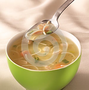 Bowl of chiken soup