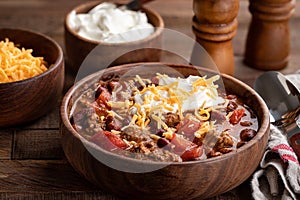 Bowl of chili con carne