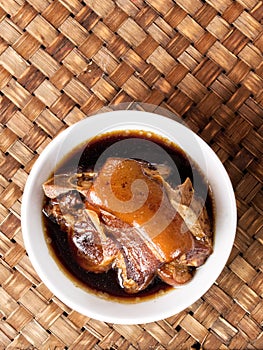 Bowl of chinese braised pork