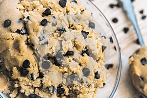 Bowl of Chocolate Chip Cookie Dough