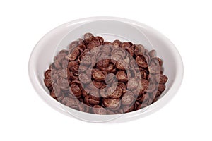 Bowl from chocolate corn flakes