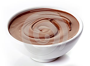 Bowl of chocolate cream photo