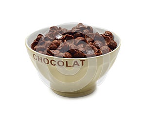 Bowl of chocolate flakes