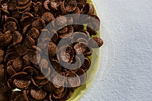Bowl of chocolate flakes