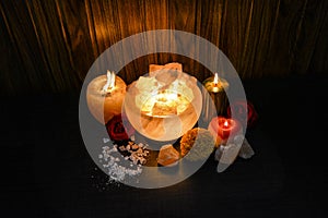 Bowl Chunks Lamps & Natural Salt Candle Holder | Himalayan Salt