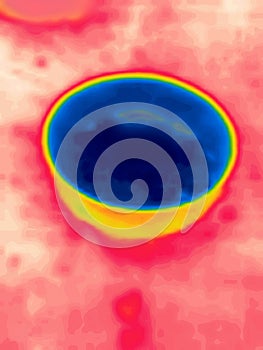 A bowl of cold water infrared