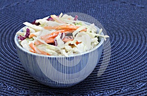 A bowl of cole slaw