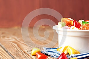 Bowl with colorful sweet candies