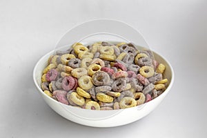A Bowl of Colourful Cereal Loops
