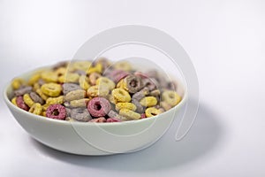 A Bowl of Colourful Cereal Loops