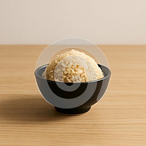 Bowl of Cooked Brown Rice AI-GENERATED