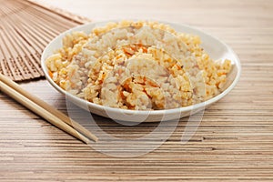 Bowl of cooked rice