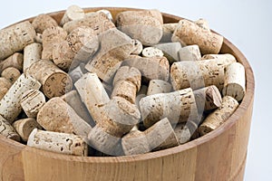 Bowl of corks.