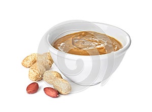 Bowl with creamy peanut butter