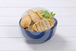 Bowl of crispy rusks