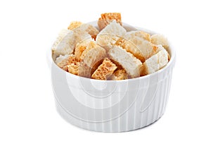 Bowl of croutons