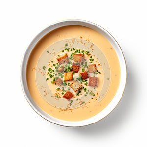 Cream Soup With Croutons - Graflex Speed Graphic Style photo