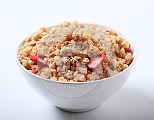 Bowl of crunchy granola