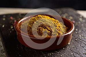 Bowl with curry powder