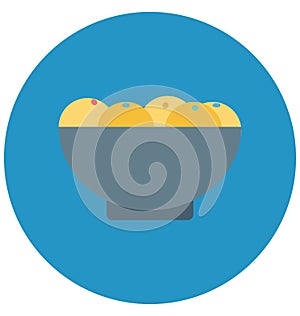 Bowl, dessert Isolated Color Vector Icon that can be easily modified or edit.