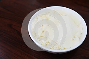 A bowl of Douhua tofu pudding