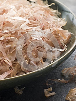 Bowl of Dried Bonito Flakes photo