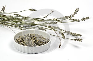 Bowl with dried lavender