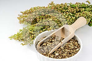 Bowl with dried sorrel